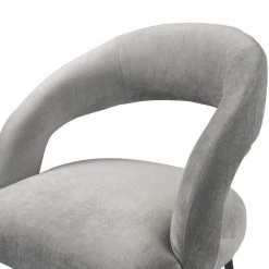 TOV Rocco Slub Grey Dining Chair