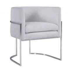 TOV Giselle Velvet Dining Chair - Silver Frame Dining Room