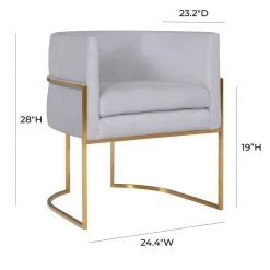 TOV Giselle Velvet Dining Chair - Gold Frame Dining Room