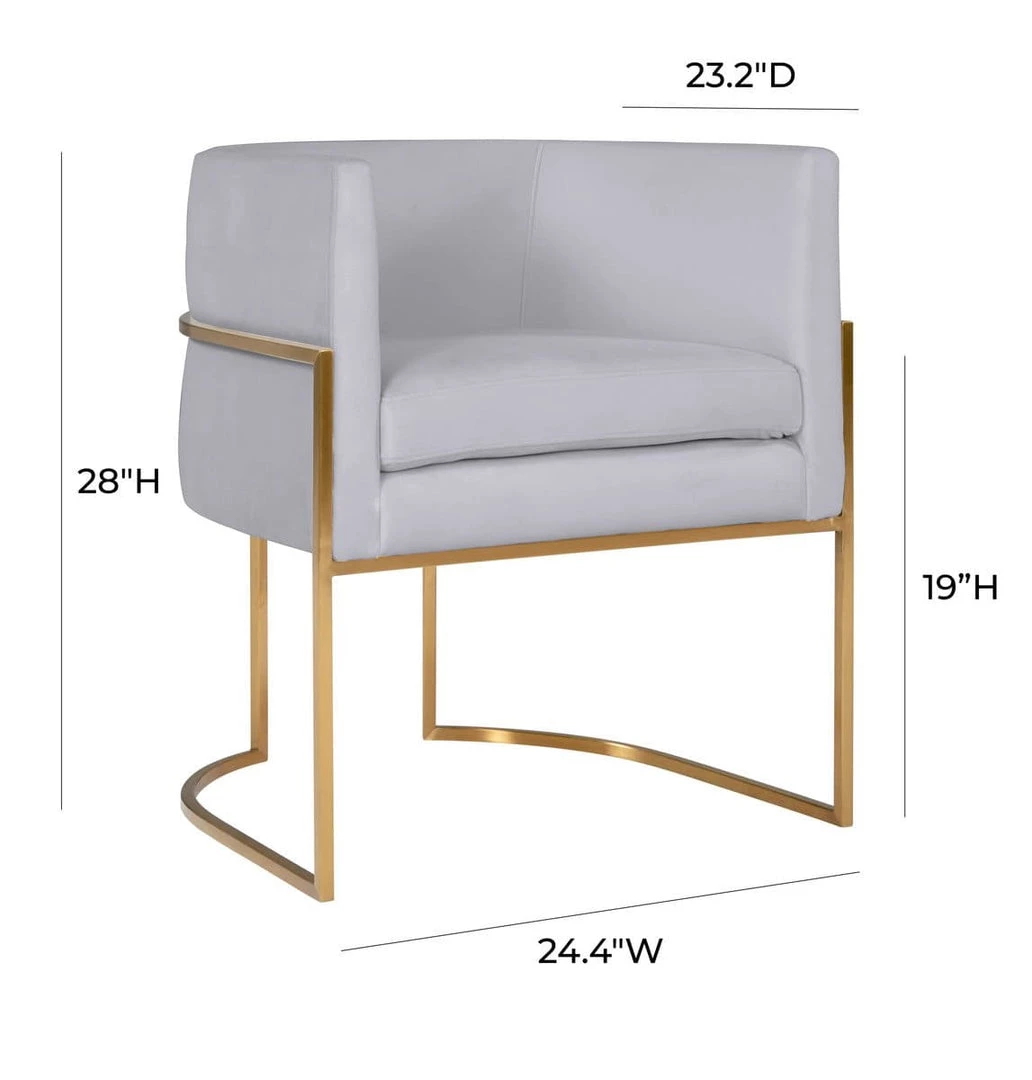 TOV Giselle Velvet Dining Chair - Gold Frame Dining Room