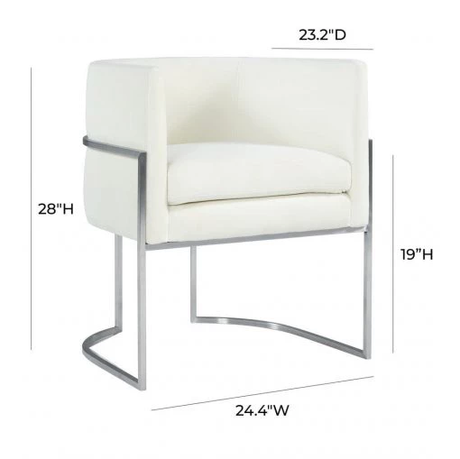 TOV Giselle Velvet Dining Chair - Silver Frame Dining Room