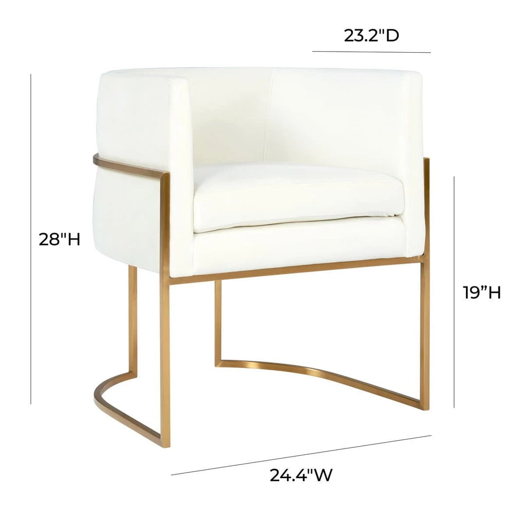TOV Giselle Velvet Dining Chair - Gold Frame Dining Room