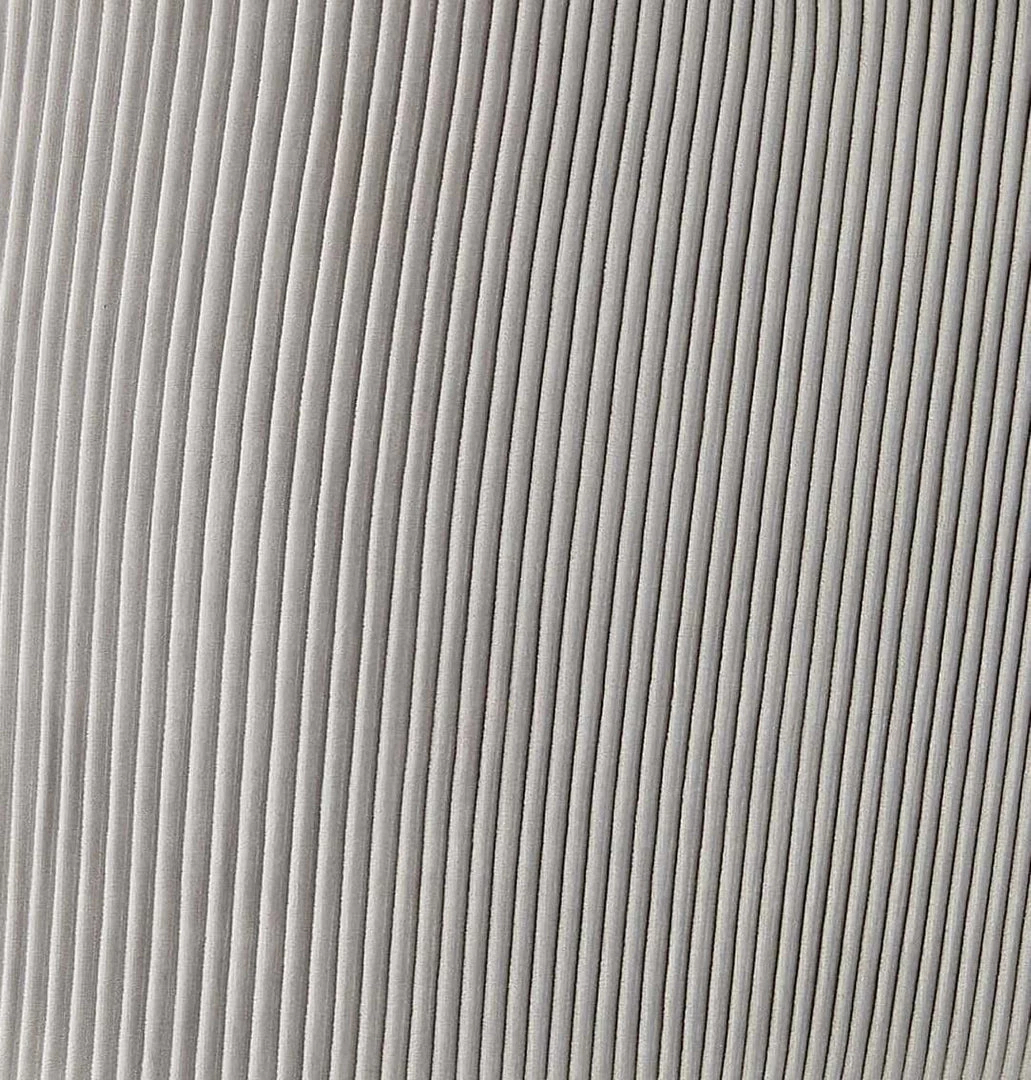 TOV Dining Room Beatrix Pleated Light Grey Velvet Side Chair - Silver Legs