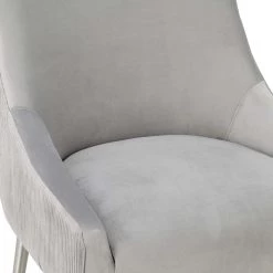 TOV Beatrix Pleated Velvet Counter Stool