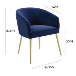 TOV Arya Performance Velvet Dining Chair Dining Room