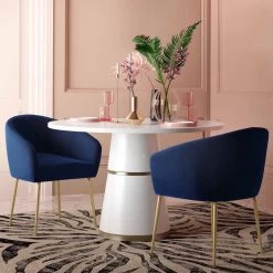 TOV Arya Performance Velvet Dining Chair Dining Room