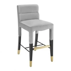 TOV Taylor Burnt Velvet Counter Stool Dining Room