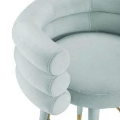 TOV Dining Room Betty Sea Foam Velvet Barstool