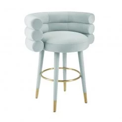 TOV Betty Velvet Counter Stool Dining Room