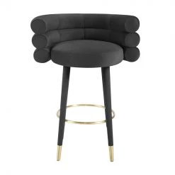 TOV Dining Room Betty Sea Foam Velvet Barstool