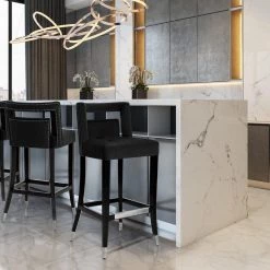 TOV Hart Velvet Bar Stool Dining Room