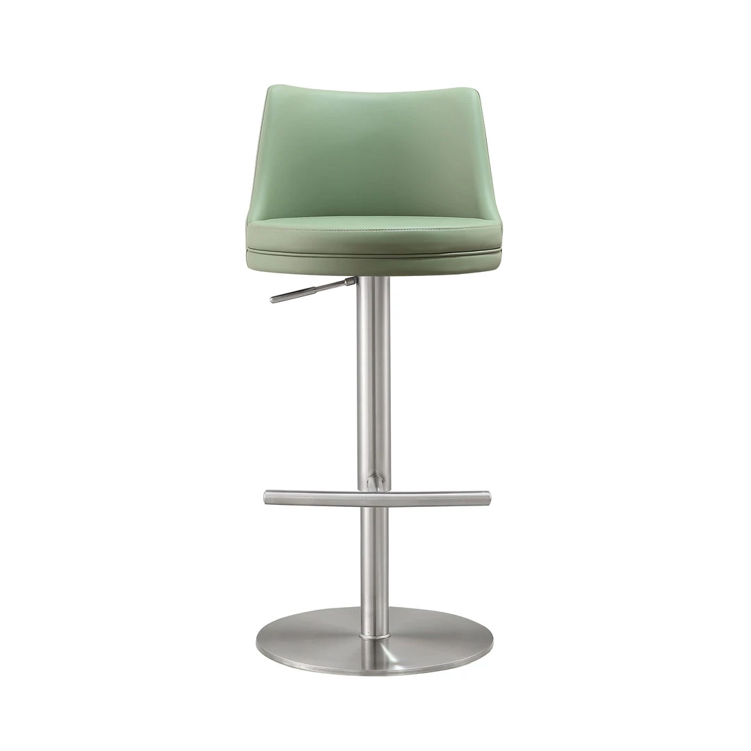 TOV Dining Room Reagan Silver Adjustable Stool