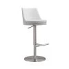 TOV Dining Room Reagan Silver Adjustable Stool