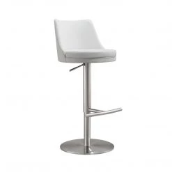 TOV Dining Room Reagan Silver Adjustable Stool