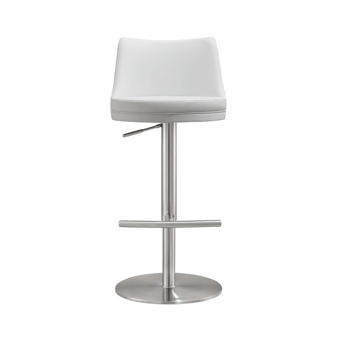 TOV Dining Room Reagan Silver Adjustable Stool