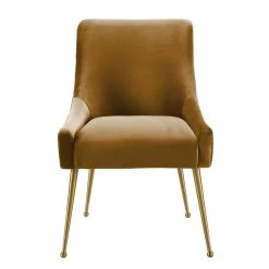 TOV Beatrix Velvet Dining Chair Gold Legs