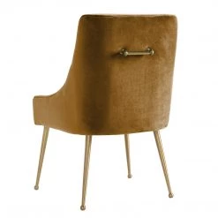 TOV Beatrix Velvet Dining Chair Gold Legs