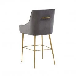 TOV Dining Room Beatrix Pleated Velvet Bar Stool