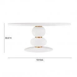 TOV Dining Room Arianna Round Dining Table