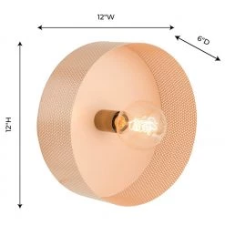 TOV Mokhtar Blush Round Wall Sconce Home Decor