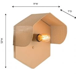 TOV Home Decor Mokhtar Tan Hexagon Wall Sconce