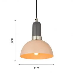 TOV Home Decor Juku Blush And Grey Small Pendant