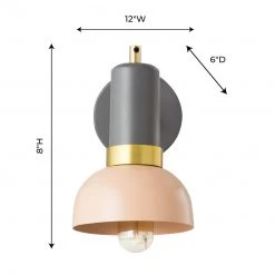 TOV Juku Blush And Grey Wall Sconce