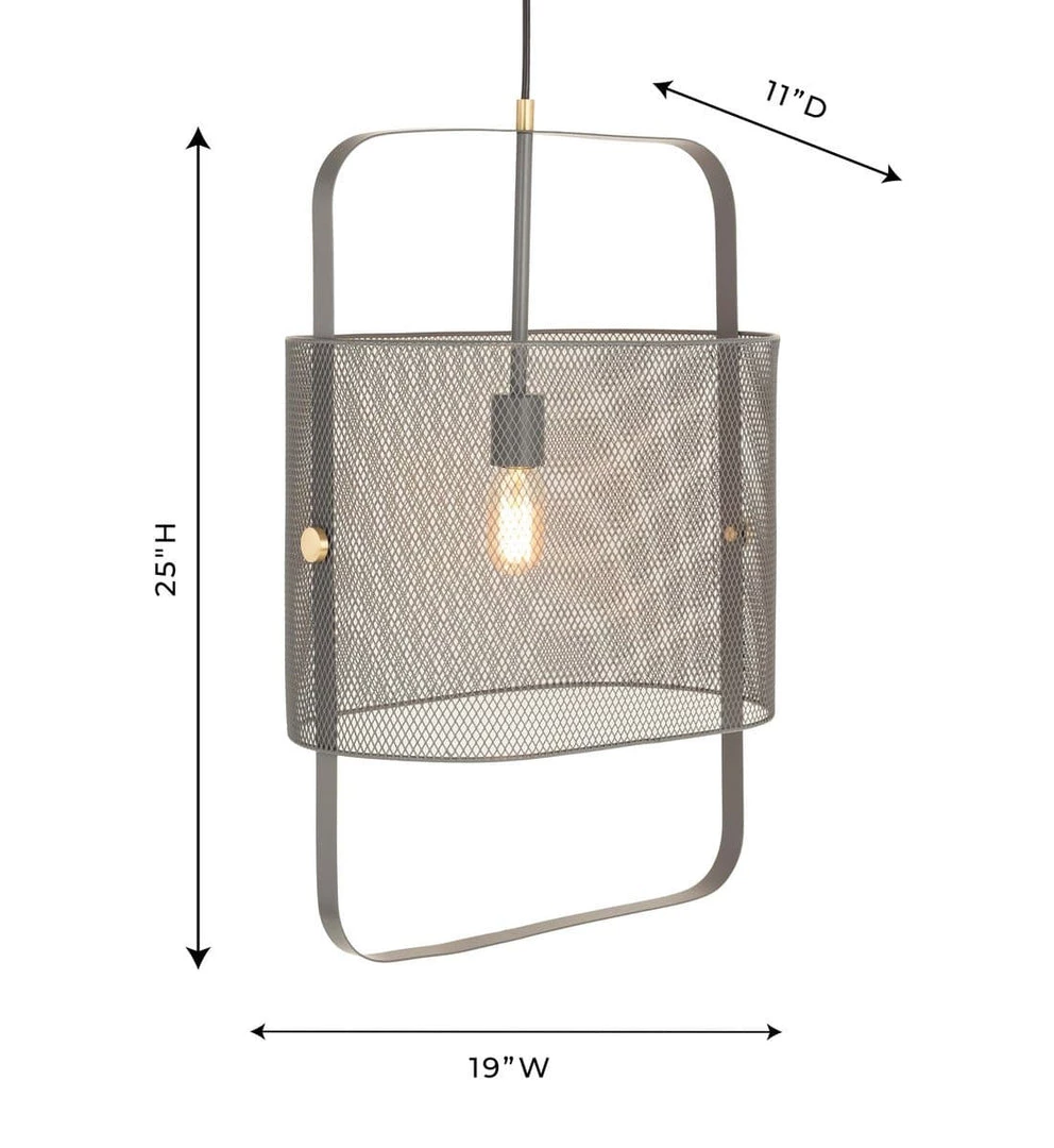 TOV Home Decor Klaus Large Grey Pendant