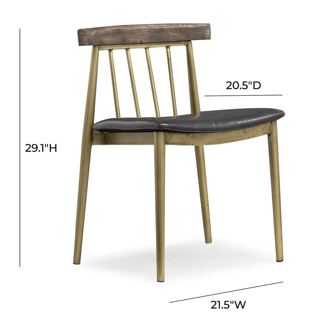 TOV Dining Room Alfie Brown Chair (Set Of 2)