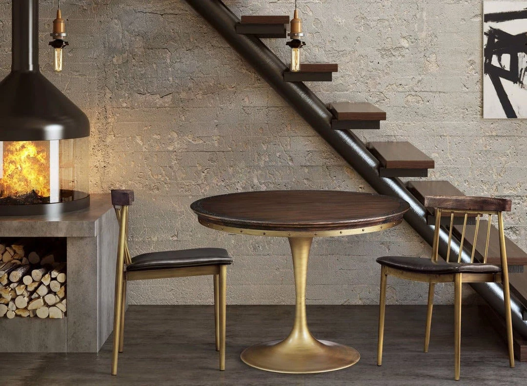 TOV Dining Room Alfie Brown Chair (Set Of 2)