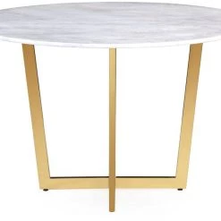 TOV Dining Tables Maxim White Marble Dining Table