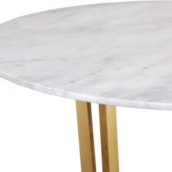 TOV Dining Tables Maxim White Marble Dining Table