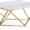 TOV Leopold White Marble Cocktail Table