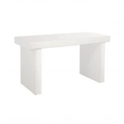 TOV Clara Glossy White Lacquer Desk Office