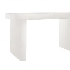 TOV Clara Glossy White Lacquer Desk Office