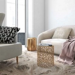 TOV Living Room Sophia Gold Side Table