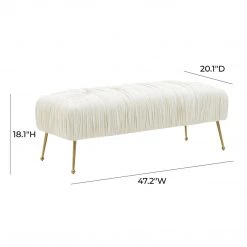 TOV Bedroom Jessica Velvet Bench