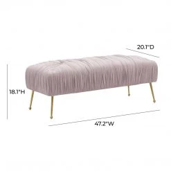 TOV Bedroom Jessica Velvet Bench