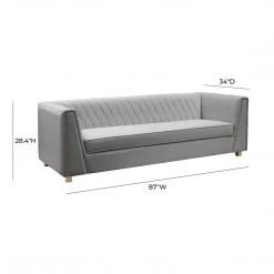 TOV Living Room Wafa Velvet Sofa