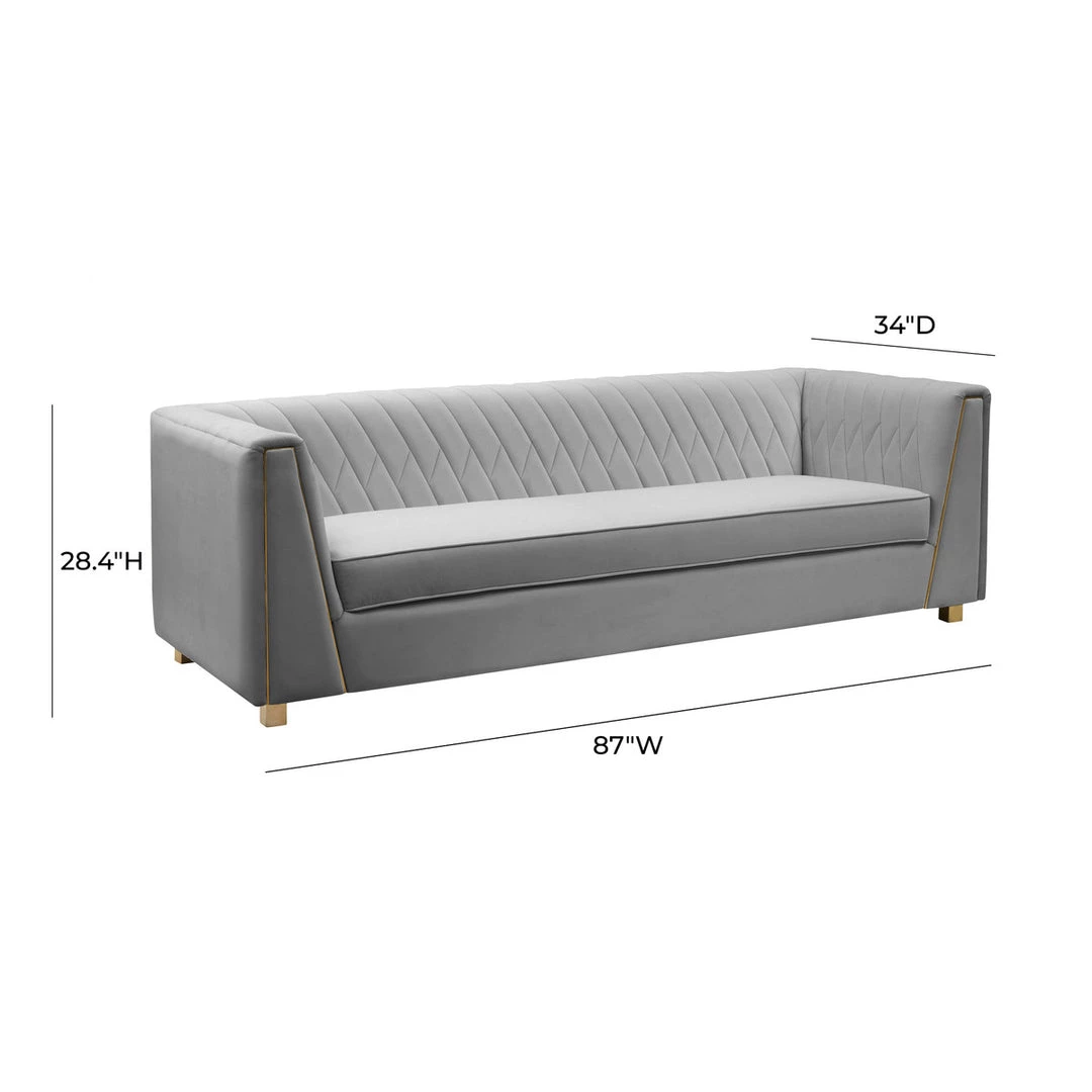 TOV Living Room Wafa Velvet Sofa