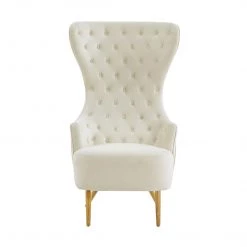 TOV Jezebel Velvet Wingback Chair