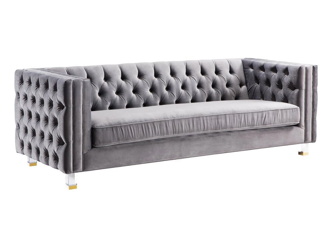 TOV Living Room Rimini Velvet Sofa