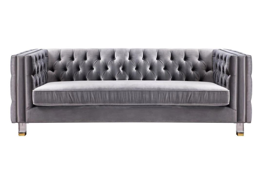 TOV Living Room Rimini Velvet Sofa