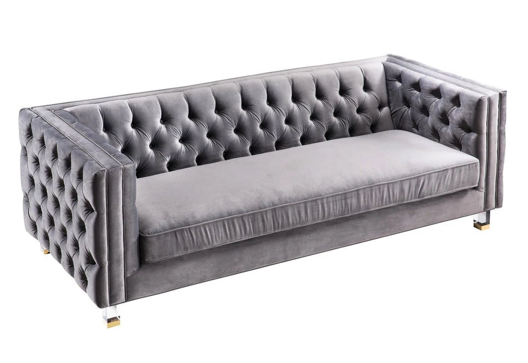 TOV Living Room Rimini Velvet Sofa