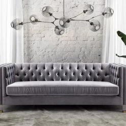 TOV Living Room Rimini Velvet Sofa