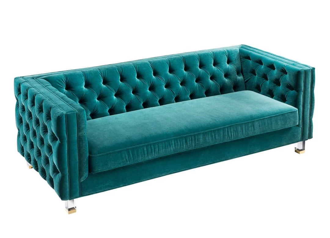 TOV Living Room Rimini Velvet Sofa