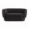 TOV Isabella Velvet Loveseat By Hollywood Glam Living Room