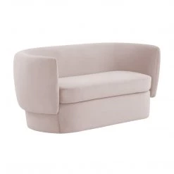 TOV Isabella Velvet Loveseat By Hollywood Glam Living Room