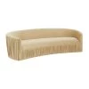 TOV Valerie Pleated Champagne Velvet Sofa