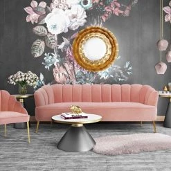 TOV Daisy Velvet Sofa Living Room